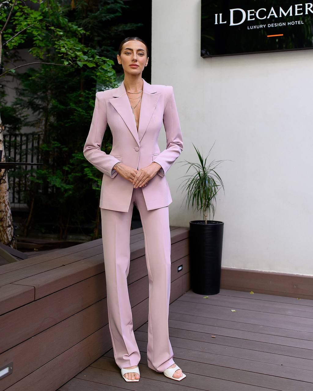 Two Piece Pantsuit|Single Breasted Blazer+Pants