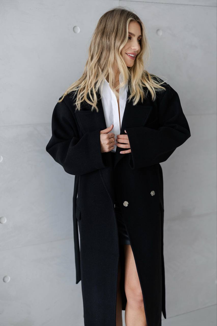 Сashmere Coats with Belt|Dropped Shoulder