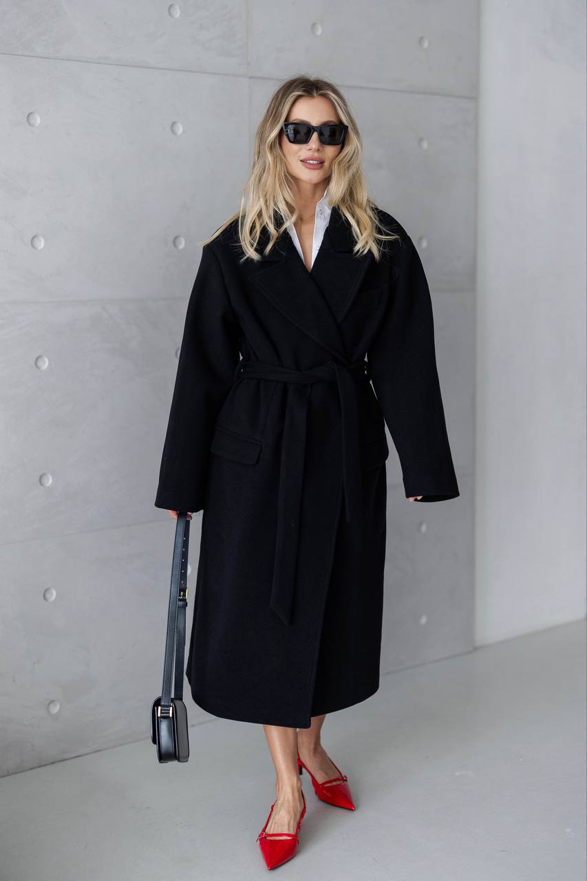 Сashmere Coats with Belt|Dropped Shoulder