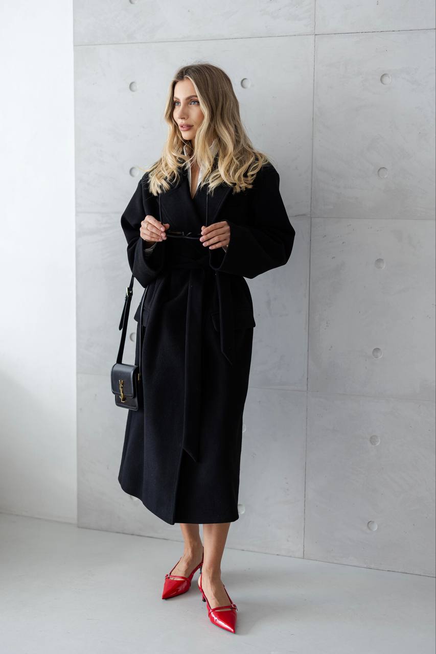 Сashmere Coats with Belt|Dropped Shoulder