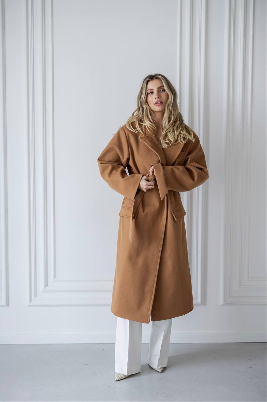 Сashmere Coats with Belt|Dropped Shoulder