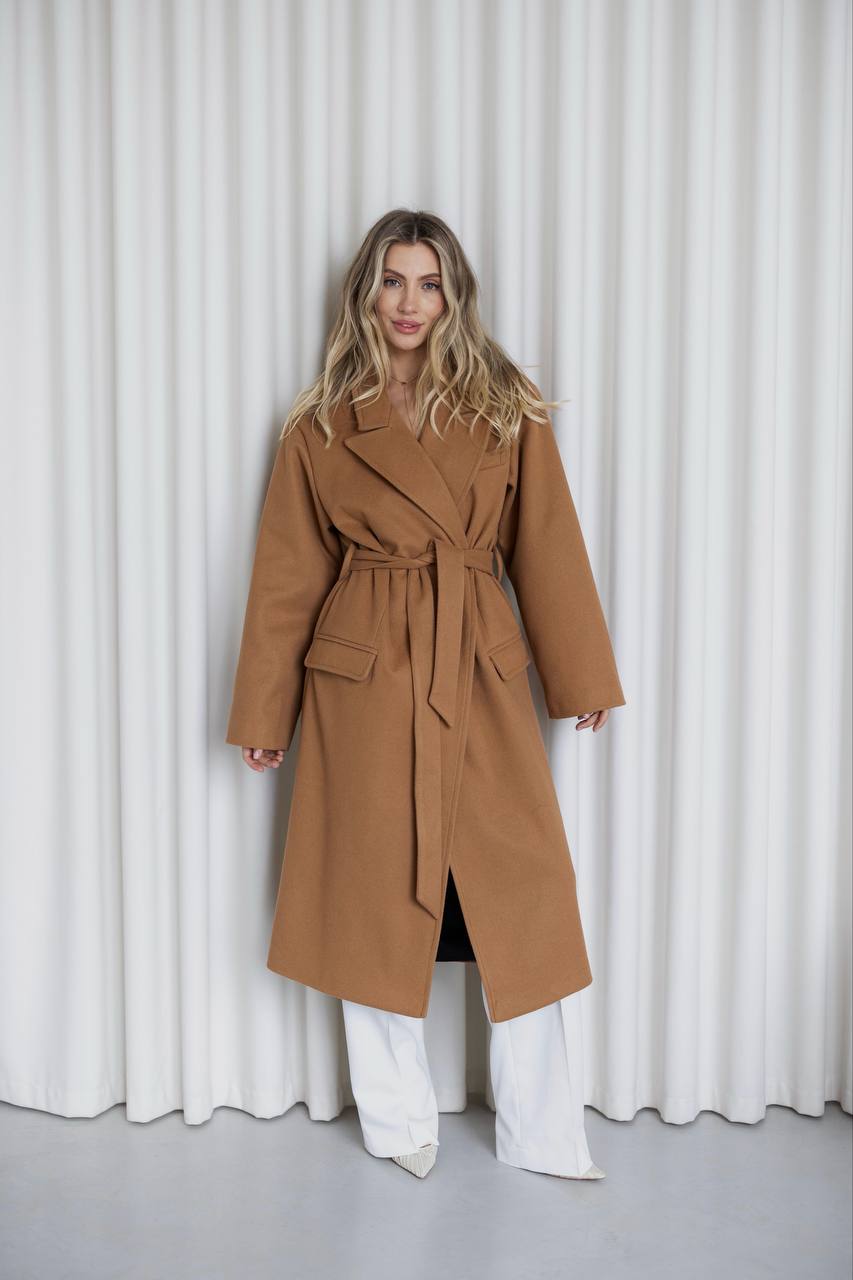 Сashmere Coats with Belt|Dropped Shoulder