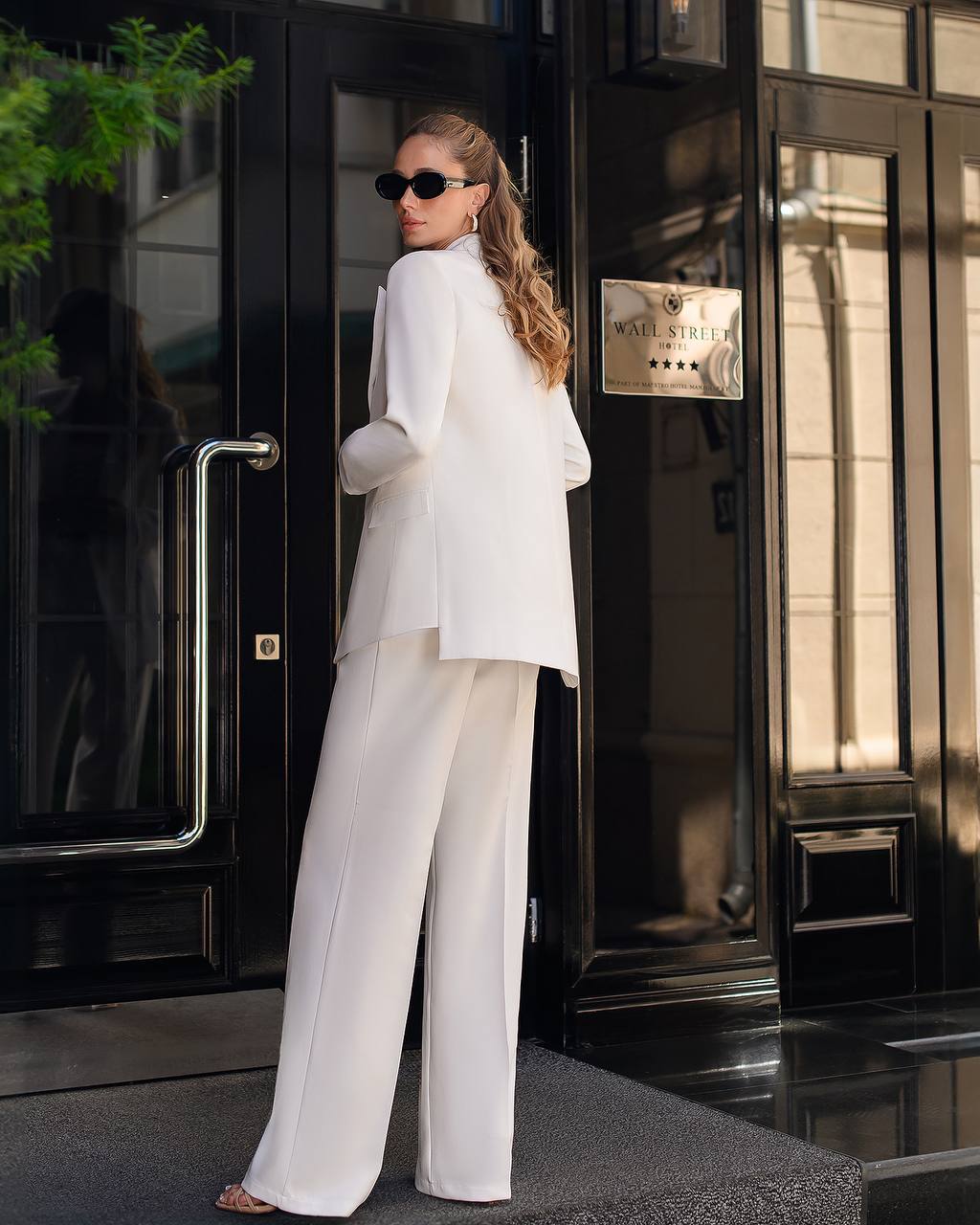 Two Piece Pantsuit|Designer White Suit