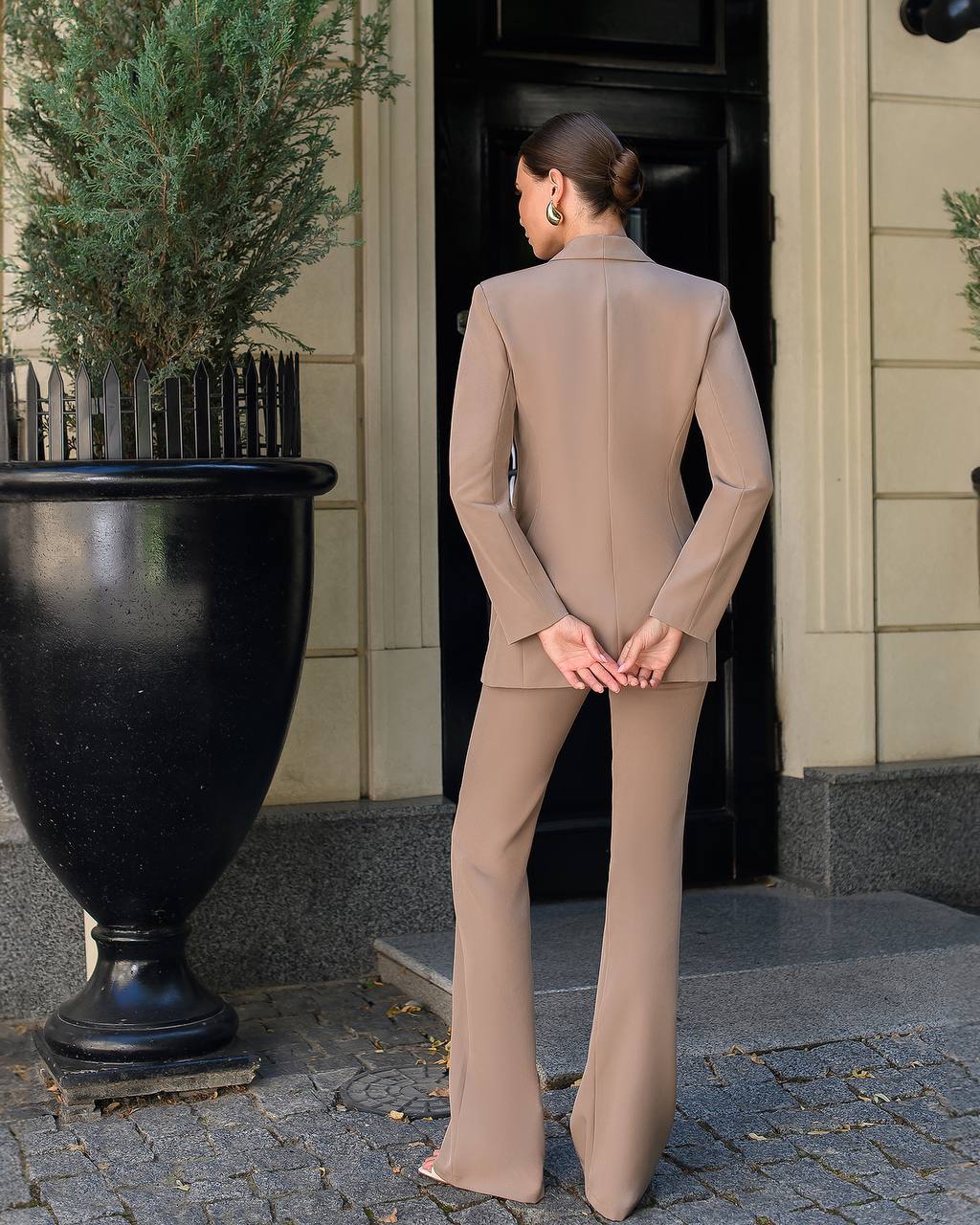 Two Piece Suit| Single Breasted Blazer+Flare Pants