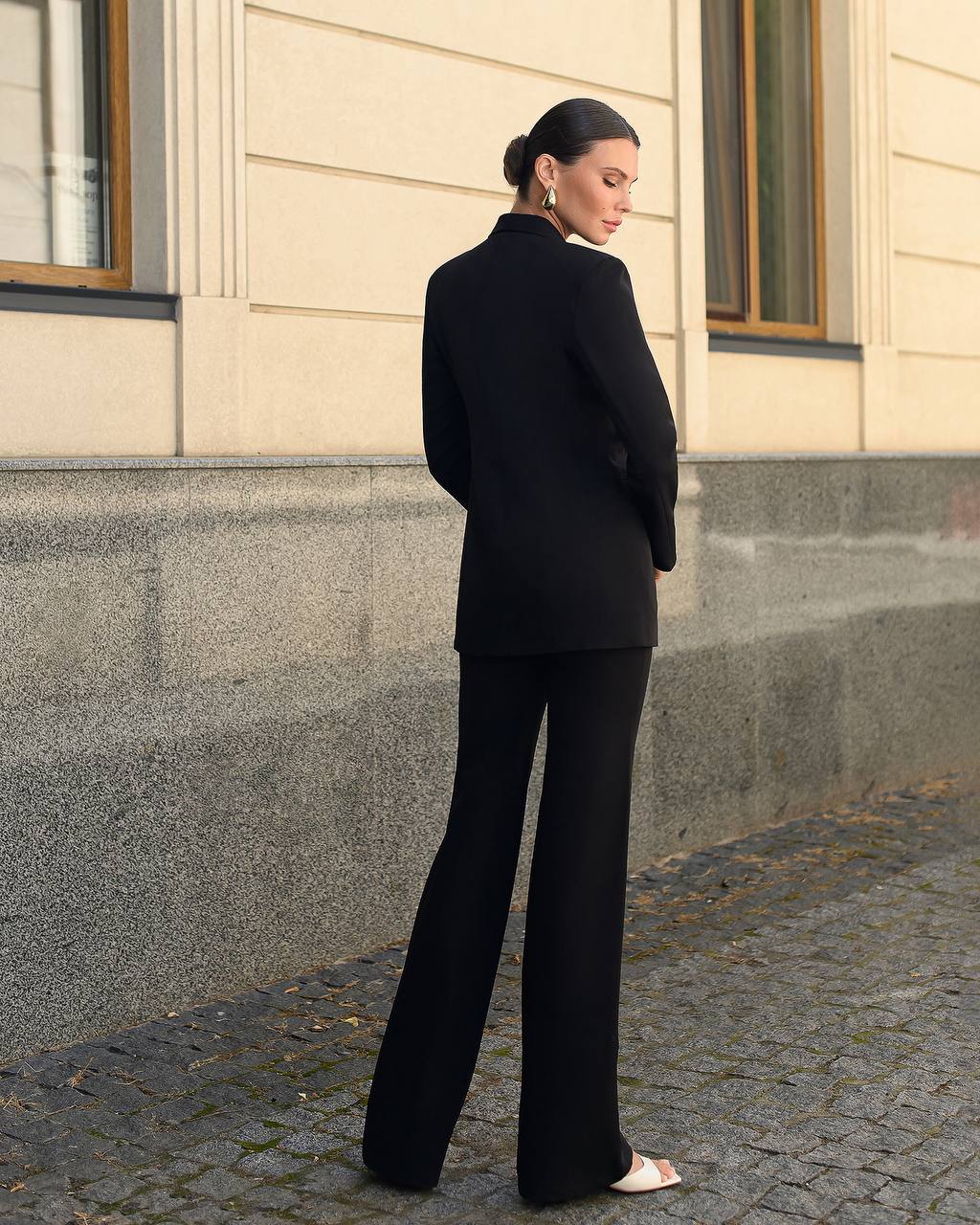 Two Piece Suit| Single Breasted Blazer+Flare Pants