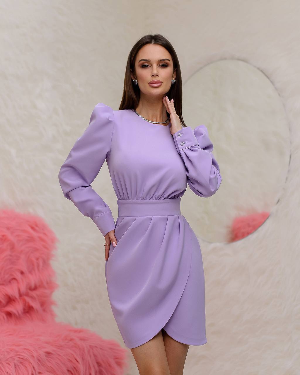 Mini Tulips Long Sleeve Dress