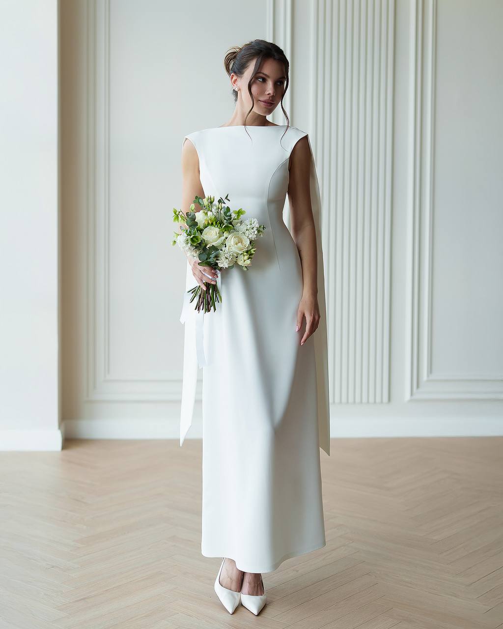White Maxi Dress with Shoulder Ties