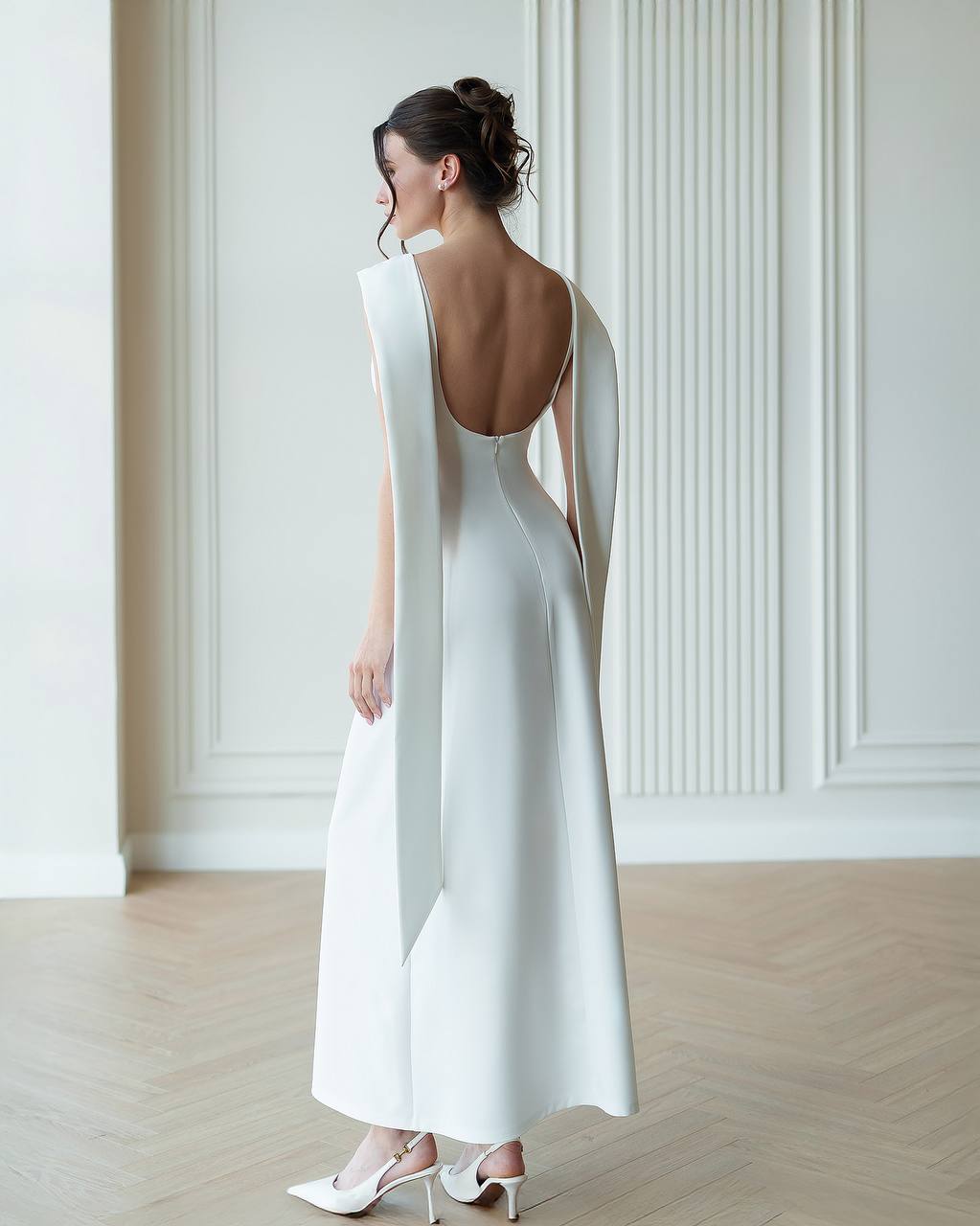 White Maxi Dress with Shoulder Ties