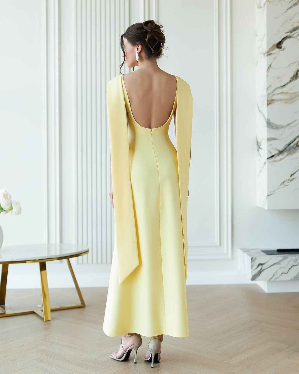 Elegant Maxi Dress with Side Ribbons