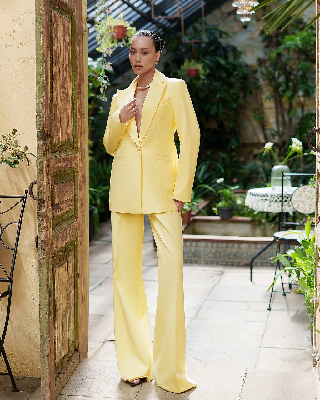 Relaxed Fit Two Piece Pantsuit | Oversized Blazer + Wide Leg Pants