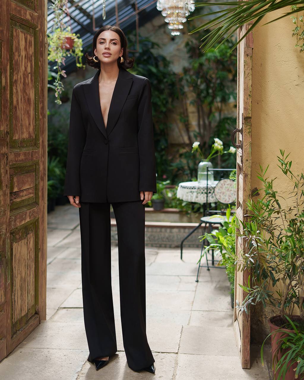 Relaxed Fit Two Piece Pantsuit | Oversized Blazer + Wide Leg Pants