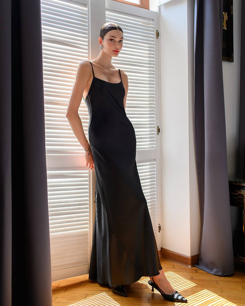 Backless Maxi Floor Length Dress