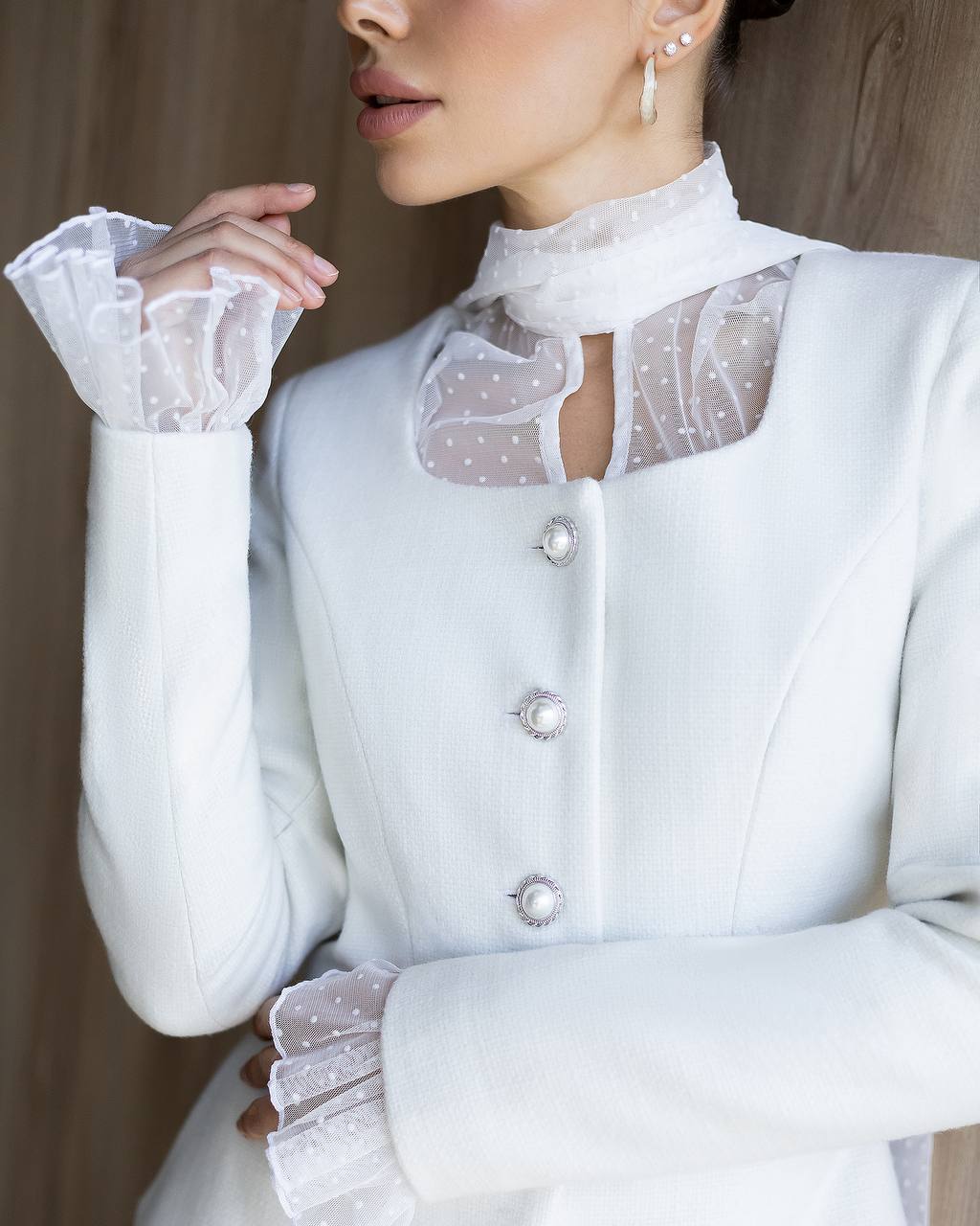 Elegant White Tweed Skirt Suit | Blazer + Midi Skirt