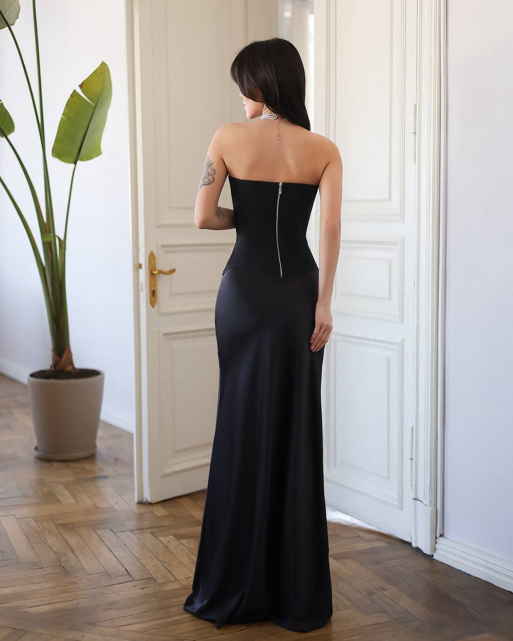 White Wedding Sleeveless Corset with Lace Insert