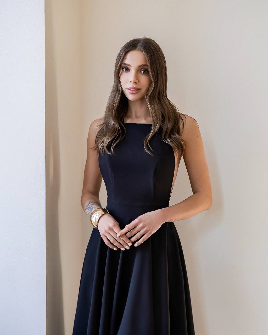 Yellow Halter Neck Midi Dress with Tie Bow Details