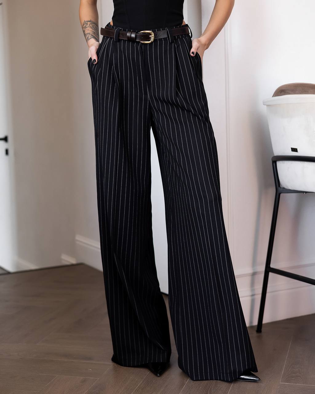 Grey Pinstripe Oversized Suit